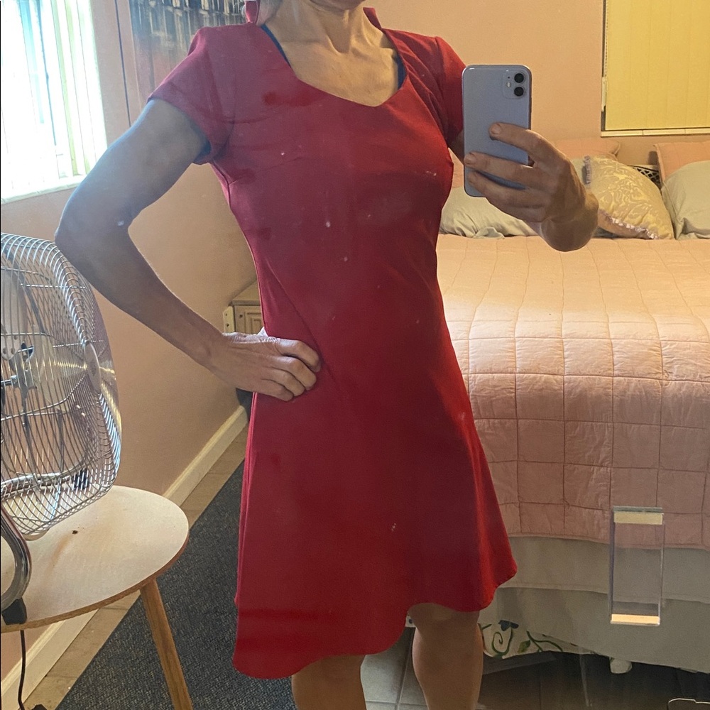 Fashion Bug - vintage- Vibrant Red Mini Dress